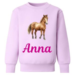 Horse Watercolour Any Name Childrens Sweatshirt / Jumper