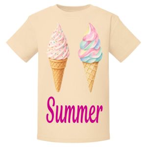 Ice Creams Any Name Childrens Printed T-Shirt