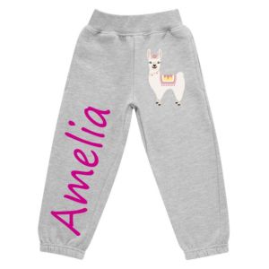 Llama Any Name Childrens Jogging Bottoms