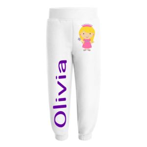Princess Any Name Childrens Jogging Bottoms