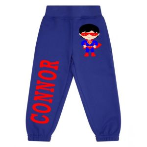 Superhero Boy Any Name Childrens Jogging Bottoms
