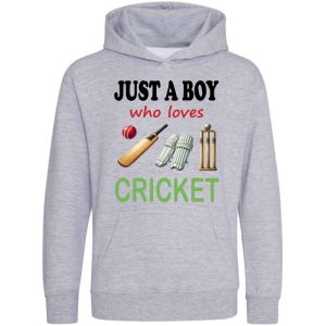 Just a Boy / Girl who loves CRICKET Childrens Hoodie