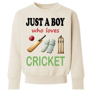 Just a Boy / Girl who loves CRICKET Childrens Sweatshirt / Jumper