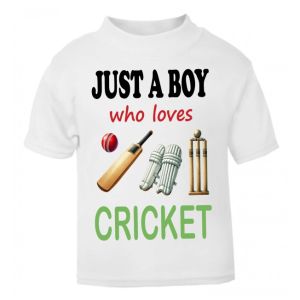 Just a Boy / Girl who loves CRICKET Childrens Printed T-Shirt