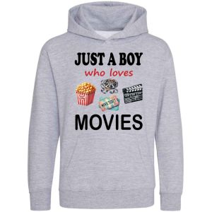 Just a Boy / Girl who loves MOVIES Childrens Hoodie
