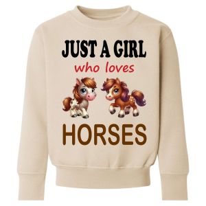 Just a Boy / Girl who loves HORSES Childrens Sweatshirt / Jumper