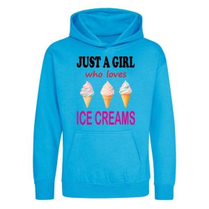 Just a Boy / Girl who loves ICE CREAMS Childrens Hoodie