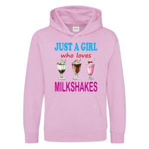 Just a Boy / Girl who loves MILKSHAKES Childrens Hoodie
