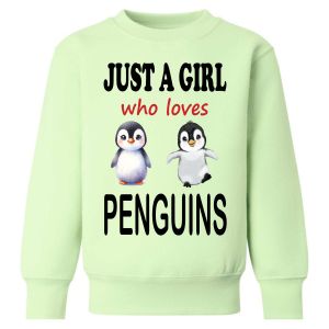 Just a Boy / Girl who loves PENGUINS Childrens Sweatshirt / Jumper