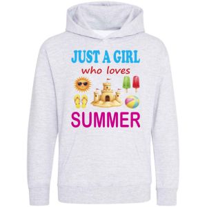 Just a Boy / Girl who loves SUMMER Childrens Hoodie