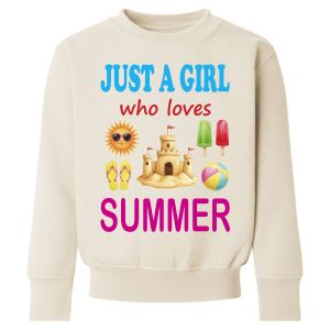 Just a Boy / Girl who loves SUMMER Childrens Sweatshirt / Jumper