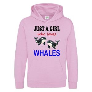 Just a Boy / Girl who loves WHALES Childrens Hoodie