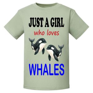 Just a Boy / Girl who loves WHALES Childrens Printed T-Shirt