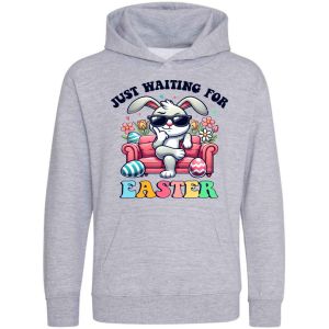 Just Waiting For Easter Any Name Childrens Hoodie