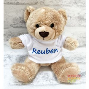 Personalised Teddy Bear - Mini Light Brown Mark The Teddy Bear - Printed T-Shirt.