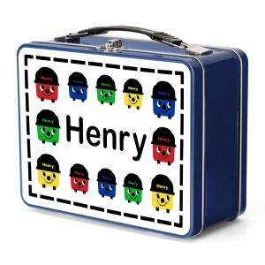 Multi-coloured Henry Hoover Any Name Metal Lunch Box Tin