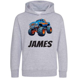 Monster Truck Any Name Childrens Hoodie