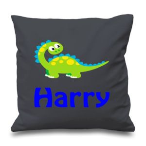 Cute Dinosaur Any Name Printed Cushion