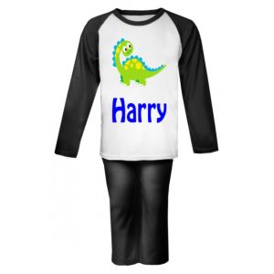 Cute Dinosaur Any Name Childrens Pyjamas