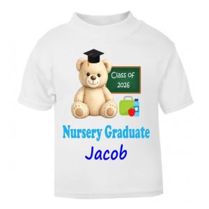 Nursery / Preschool Graduate Chalkboard Any Name Childrens Printed T-Shirt