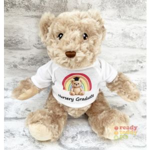 Personalised Teddy Bear Graduation Hat & Rainbow | Nursery Preschool Graduate School Leaving Gift