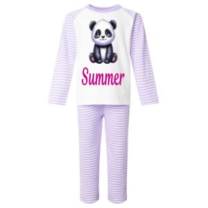 Panda Any Name Childrens Pyjamas