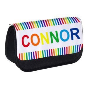 Rainbow Stripes Any Name Pencil Case