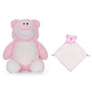Cubbyford The Pink Bear Cubbie & Blankie Gift Set