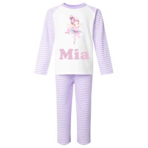 Ballerina / Ballet Dancer Watercolour Any Name Childrens Pyjamas