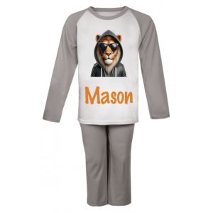 Cool Lion Any Name Childrens Pyjamas