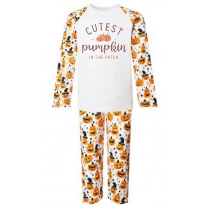 Halloween Cutest Pumpkin in the Patch (Text) Childrens Pyjamas