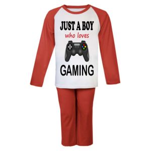 Just a Boy / Girl who loves GAMING Childrens Pyjamas