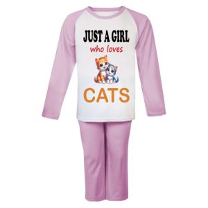 Just a Boy / Girl who loves CATS Childrens Pyjamas