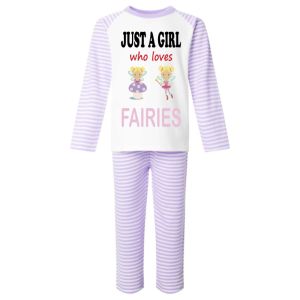 Just a Girl who loves FAIRIES Childrens Pyjamas