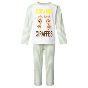 Just a Boy / Girl who loves GIRAFFES Childrens Pyjamas