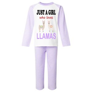 Just a Boy / Girl who loves LLAMAS Childrens Pyjamas
