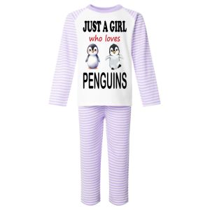Just a Boy / Girl who loves PENGUINS Childrens Pyjamas