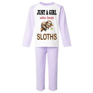 Just a Boy / Girl who loves SLOTHS Childrens Pyjamas
