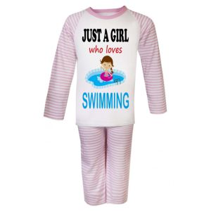 Just a Girl who loves SWIMMING Childrens Pyjamas