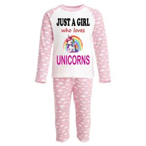 Just a Boy / Girl who loves UNICORNS Childrens Pyjamas