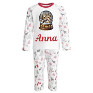 Christmas Snow Globe Any Name Childrens Pyjamas