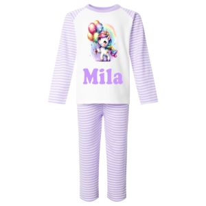 Unicorn Balloons Any Name Childrens Pyjamas