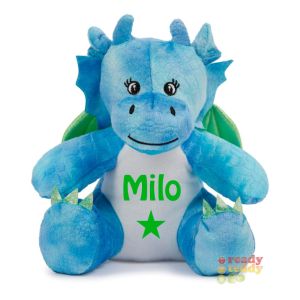 Small Dragon Soft Toy - Felt, Glitter or Plain Vinyl on TUMMY