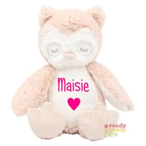 Small Owl Soft Toy - Felt, Glitter or Plain Vinyl on TUMMY