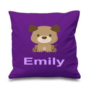 Puppy Dog Any Name Printed Cushion