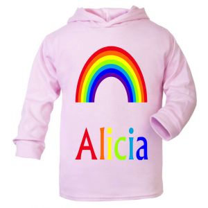 Rainbow Any Name Childrens T-Shirt Hoodie