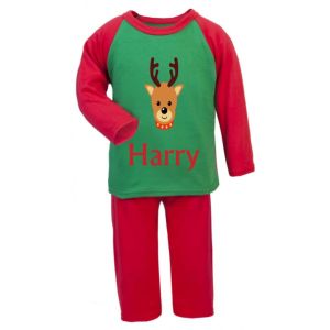 Christmas Reindeer Any Name Childrens Pyjamas