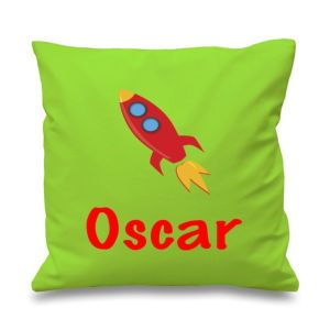 Rocket Any Name Printed Cushion