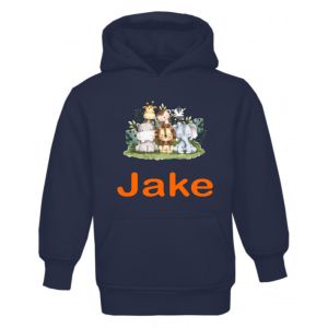 Safari Animals Any Name Childrens Hoodie