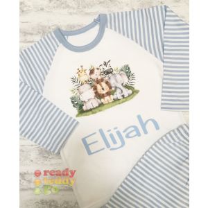 Safari Animals Any Name Childrens Pyjamas